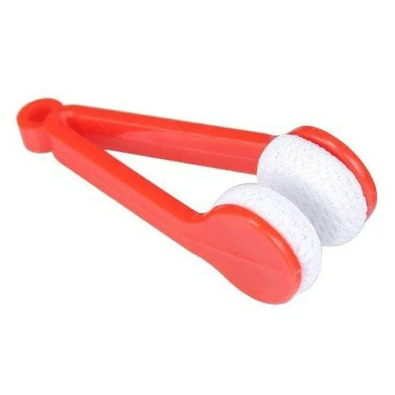 Red and white tool on a white background

