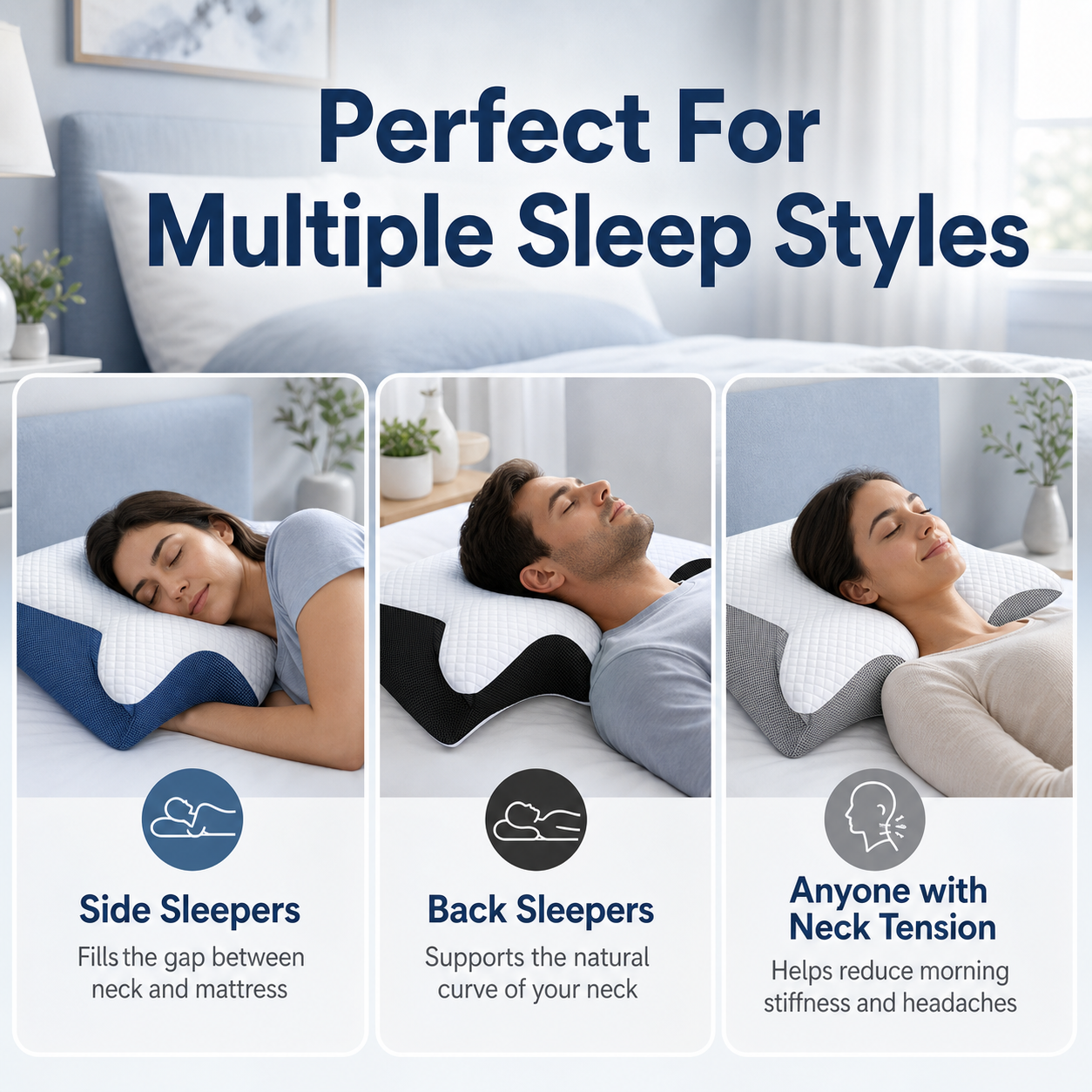 Butterfly Contour Pillow Foam Neck For Ergonomic Support Au