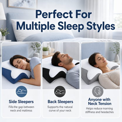 Butterfly Contour Pillow Foam Neck For Ergonomic Support Au