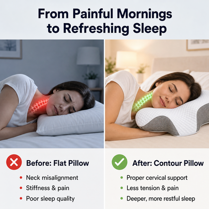 Butterfly Contour Pillow Foam Neck For Ergonomic Support Au
