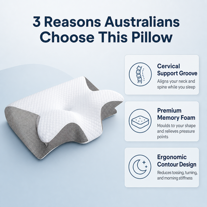 Butterfly Contour Pillow Foam Neck For Ergonomic Support Au