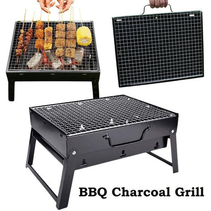 Portable BBQ Grill Charcoal Smoker Barbecue Outdoor Foldable Camping Fire Pit Ausie Sales