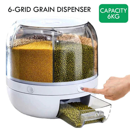 Rotating Grain Dispenser Rice Container Case Cereal Storage Box Kitchen Food Ausie Sales