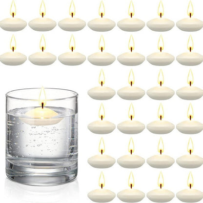 White Unscented Floating Candles Room Table Centrepiece Pool Bath 3HRS BULK Ausie Sales