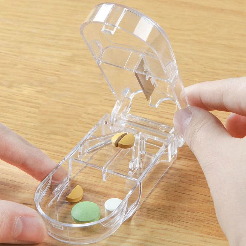 Portable Pill Cutter Tablet Vitamin Splitter Divider Travel Medicine Storage Box - Ausie Sales